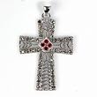 STERLING SILVER MARCASITE PENDANT - 43mm Cross