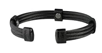 Sabona 36265 Trio Cable Black/Black Magnetic Bracelet, Small/Medium