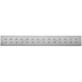 Starrett C635-150 Spring Tempered Steel Rule With Millimeter Graduations, 150mm Length, 19mm Width, 1.2mm Thickness