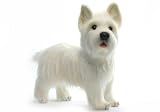 Hansa West Highland Terrier Dog Stuffed Plush Animal