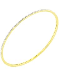 3.00 ct. tw Round Diamond Bangle Bracelet in Prong Setting - G-H SI1 - 14 Kt. Yellow Gold