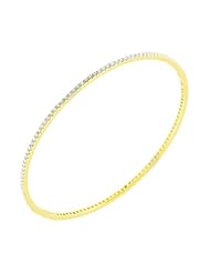 3.00 ct. tw Round Diamond Bangle Bracelet in Prong Setting - E-F VS1 - 14 Kt. Yellow Gold