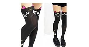 Sailor Moon Anime Luna Cat Tight Legging Sock 1 pair