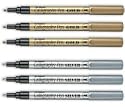 Artline Calligraphy Markers Multisurface 2.5mm Nib 3 Each of Gold and Silver Ref EK993W6 [Wallet 6]