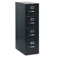 4-Drawer Letter File, Vertical, 15x25x52, Black