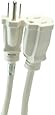 Woods 277563 8-Foot Outdoor Extension Cord with Power Block, White