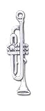 Trumpet Solid Sterling Silver Charm