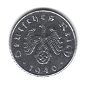 1940-F German Third Reich 5 Reichspfennig Coin KM#100