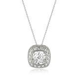 CZ by Kenneth Jay Lane Classic CZ Milgrain Cushion 