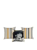 Apolena Set Funda De Cojín 3 Uds. (Gris/Multicolor)