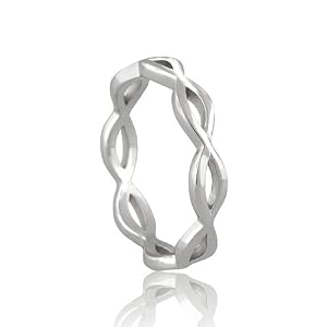 Platinum Infinity Knot Eternity Wedding Band Ring