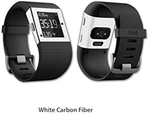 Fitbit Surge - Carbon Fiber Series Skins - Junglewrap (White)