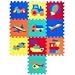 Puzzlematten Bodenpuzzle Spielteppich 10 Teile - Traktor Auto, Gesamtfläche ca. 1 m2