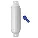 Polyform G-5 Twin Eye Fender 8.5 x 27 - White w/Air Adapter