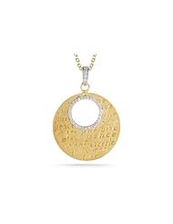 I. Reiss 14K Gold Peace Pendant, Enhanced with Diamonds.