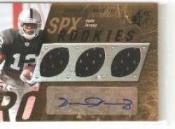 2009 SPx #98 Darrius Heyward-Bey JSY AU/275 RC - Oakland Raiders (RC - Rookie Card - Piece of Authentic Jersey - Autographed - Serial #d to 275) (Football Cards)