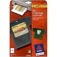 Avery Zweckform, C9406-5, 5 Blatt, T-Shirt Folie für dunkle Textilien , A4mm