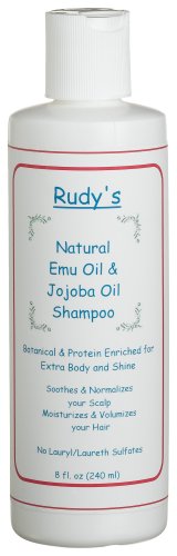 Rudy's Emu Oil And Jojoba Oil Shampoo, 8-Ounce Bottle