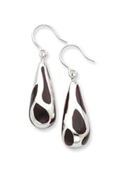 Sterling Silver Fancy Red Resin Earrings QE1584"