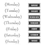 Days Of The Week Clear Stamps 4"X4" JBC-7710