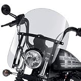 Windshield, Quick Release Compact Detachable, Gloss Black,...