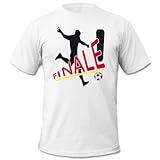 DEUTSCHLAND MOTIV 3 - Kinder T-Shirt Weiss / Schwarz-Rot-Gelb Gr. 110-116