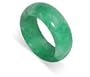 Sterling Silver Green Color Jade Gemstone Band Ring Size 10