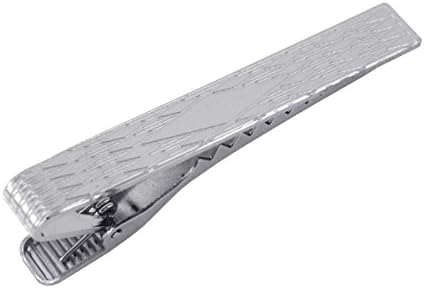 Nickle Plated Mens Tie Clip Tie Bar - Diamond Design FWTB-02/N