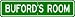 BUFORD ROOM SIGN - Personalized Gift Boy or Girl, Aluminum
