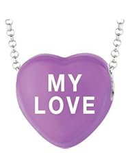 Sweethearts Enamel "My love" Heart on 16" Necklace Pendant with Gift Box