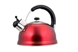 Search : Creative Home Cobra Metallic 2.75 Quart Whistling Tea Kettle, Cranberry