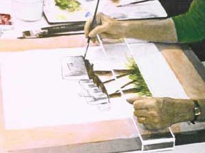 Artist 24" Hand Wrist Leaning Bridge for Smudge Free Detailed Painting and Drawing; "Transparent Mahl Stick"- Ideal solution for hand tremors