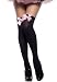 Valentine's Day Opaque Thigh High Nylon Stocking with Satin Bow