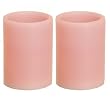 Flameless pillar candle 3 x 4 in pink - set of 2