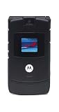 Electronics : Motorola RAZR V3 Black Mobile Phone on Orange PAYG