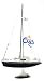 University Club Yacht RTR Radio Control Sail Boat 1/25
