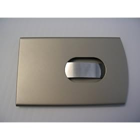Metal Push-thru Business Card Case Credit Card Holder by SAGE