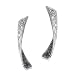 Studio 925 Night into Day Black and White Diamond CZ Pave Sterling Silver Twist Earrings