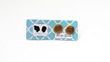 Grooms I DO Cufflinks with Colored Crystal-Antique Gold Charm- Blue Stone