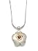 Flower Pouffe Necklace with Hamsa - 14K gold Hamsa and inlaid garnet, by Neta