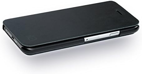 Smarter iPhone 6/6S Plus Case by IQ, Genuine Full Grain Leather Flip Card Case for the iPhone 6+ &amp; 6S+ (5.5 inch) (Black Leather/Black Shell)