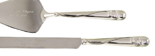 Buy Hortense B. Hewitt Wedding Accessories Cake and Knife Serving Set, Graceful Heart