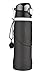 ERollDeep 750ml (26oz) Collapsible Portable BPA Free Silicone Leak Proof Water Bottle Idal for Climbing Camping Biking Outdoor Activies