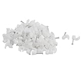 uxcell ケーブルステップル　円ケーブルステップル　釘止めタイプ　98個入り　6ｍｍのケーブル用