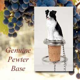 Border Collie Dog Wine Bottle Stopper