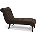 Avenue Six 200012 Curves Tufted Chaise Lounge - Chocolate