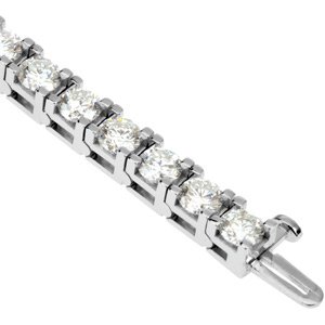 Genuine IceCarats Designer Jewelry Gift 18K White Gold Diamond Tennis Bracelet. 09.00 Ct Tw 7 1/4 Inch Diamond Tennis Bracelet Diamond Tennis Bracelet In 18K White Gold