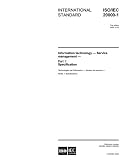 ISO/IEC 20000-1:2005, Information technology - Service management - Part 1: Specification