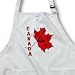 Canada - Maple Leaf - Hearts - BLACK Full Length Apron With Pockets 22w X 30l