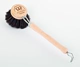 Bürstenhaus Redecker Dish Brush with Soft Horsehair, 10-Inch Length, 2.3-Inch Diameter Head
